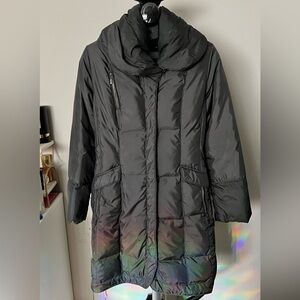 Cole Haan Muted Dark Green/Black Puffer Jacket